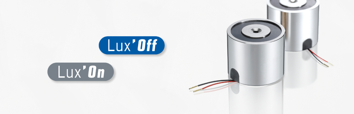 Découvrez nos gammes de ventouses électromagnétiques Lux'On et Lux'Off !